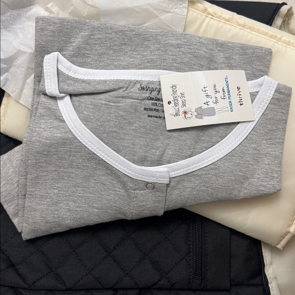 Kaiser Permanente New Mom Bundle Diaper Bag Changing Pad Blanket Hospital Gown - Picture 4 of 6